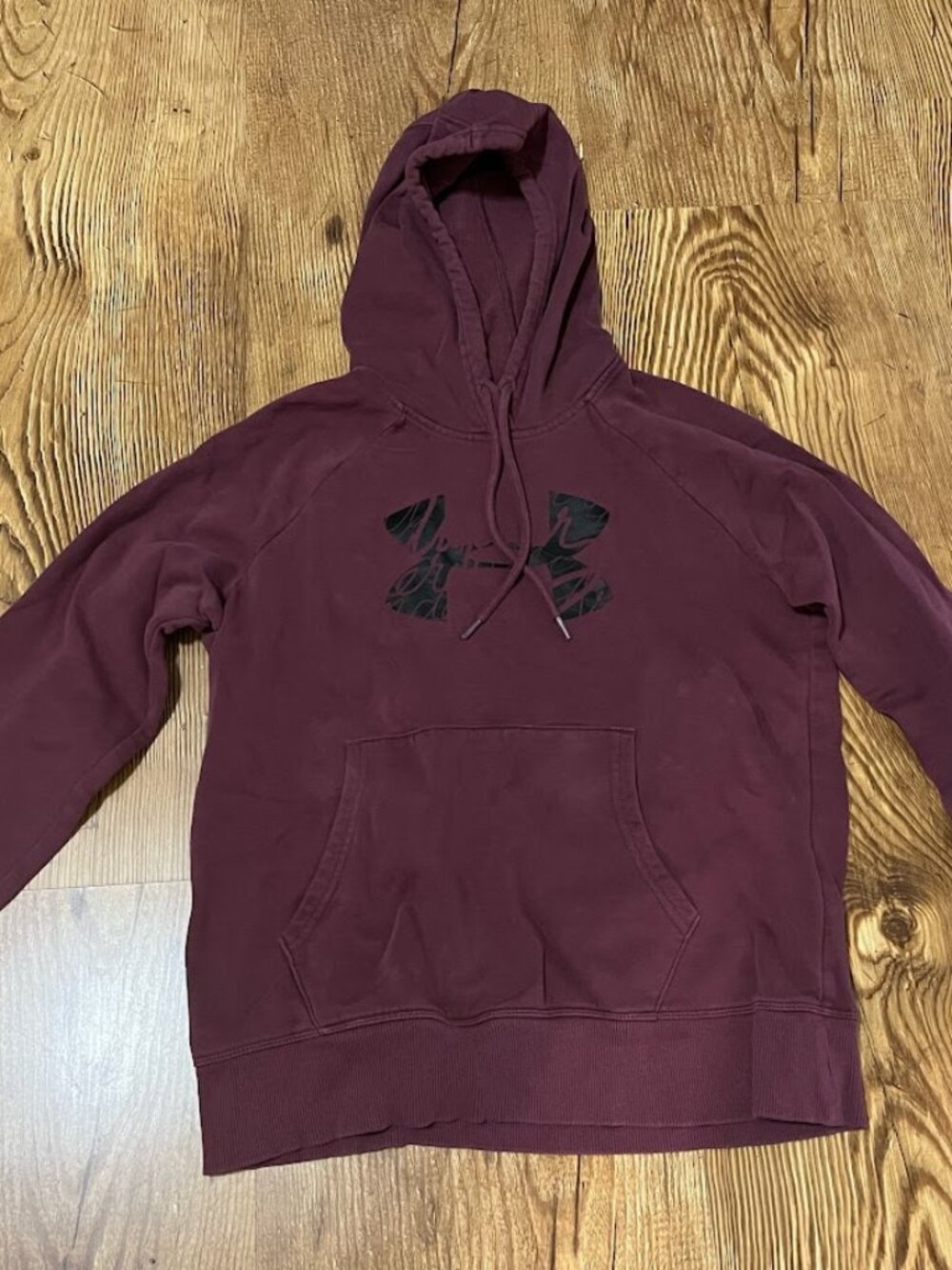 Under Armour Hoodie Sweatshirt, Maroon Purple, Small